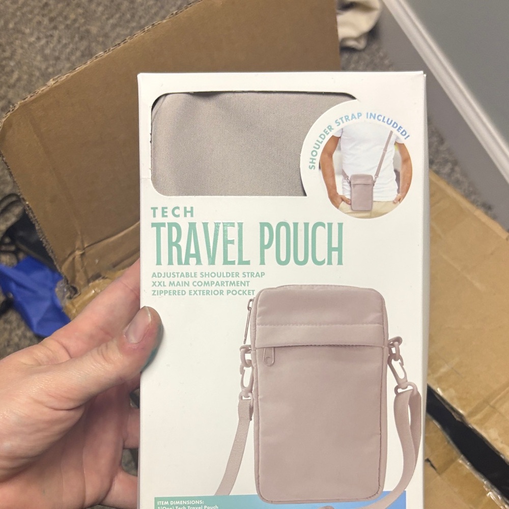 Tech Travel Pouch with Adjustable Strap